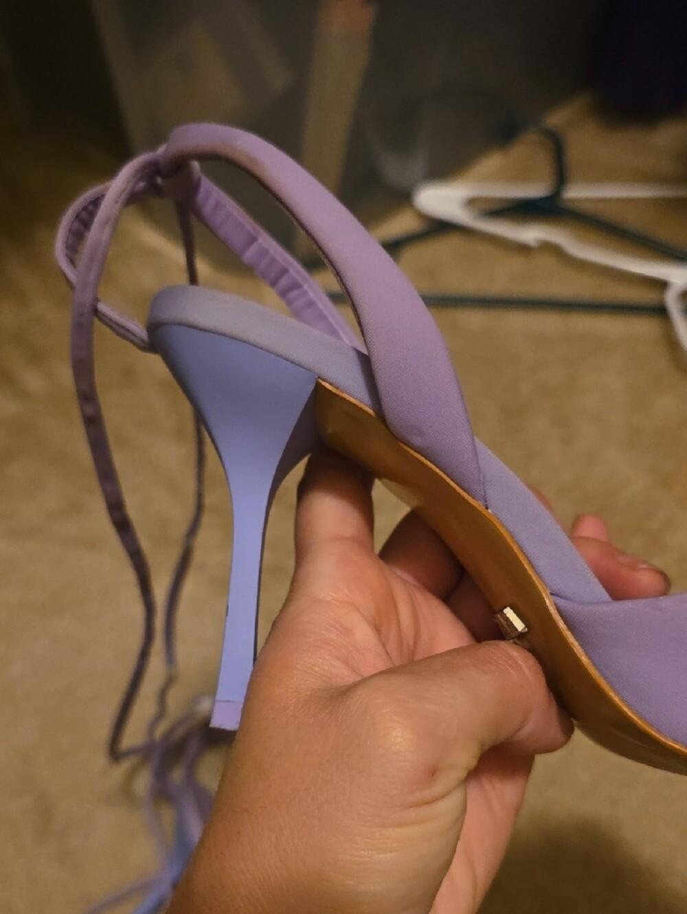Zara Lavender Bow Pointed-Toe Ankle-Tie Pumps with Bow - Picture 3 of 4